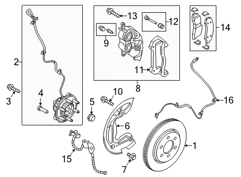 2020 Ford F-150 Brake Components Diagram 3