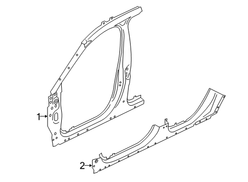 2021 Lincoln Corsair PANEL - BODY ROCKER Diagram for LJ7Z-7810129-A