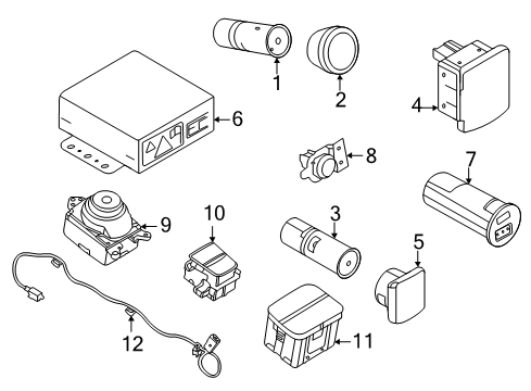 2020 Ford Escape CABLE ASY - SELECTOR LEVER CON Diagram for LX6Z-7D246-L