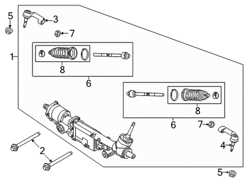 2023 Ford F-150 Steering Column & Wheel, Steering Gear & Linkage Diagram 7