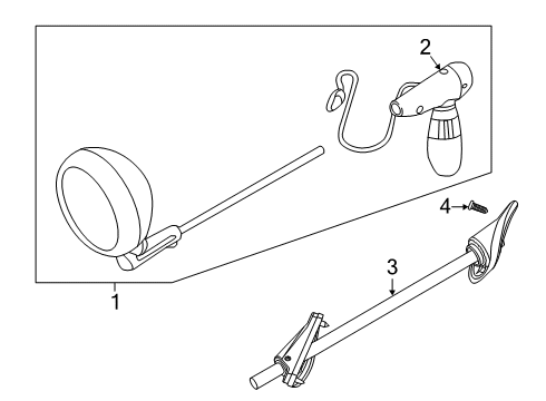 1993 Mercury Topaz Kit - Spotlamp Installation Diagram for DG1Z-15304-B