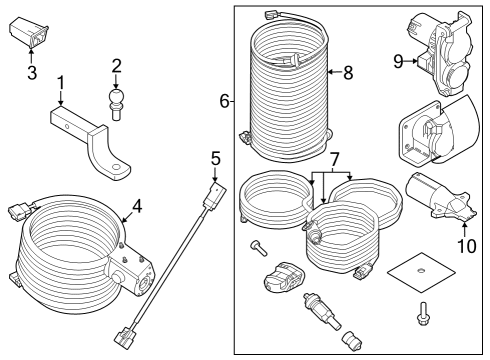 2022 Ford F-150 Lightning KIT - TPMS SENSOR Diagram for ML3Z-1A189-F