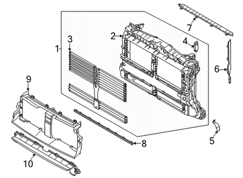 2023 Ford Bronco Sport Radiator Support Diagram