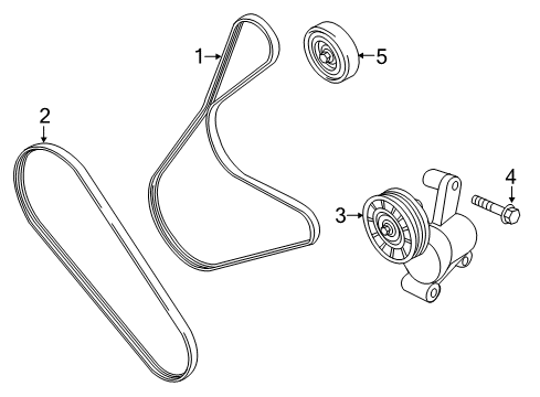 2020 Lincoln MKZ Belts & Pulleys Diagram 1