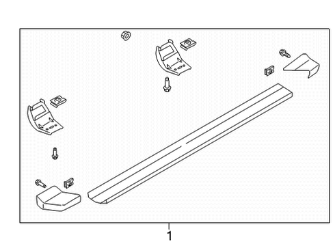 2021 Ford F-150 Running Board Diagram 1