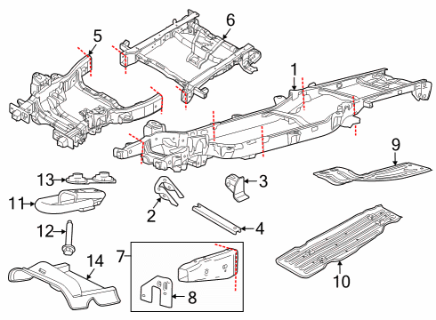 2022 Ford F-150 FRAME ASY Diagram for ML3Z-5F040-E