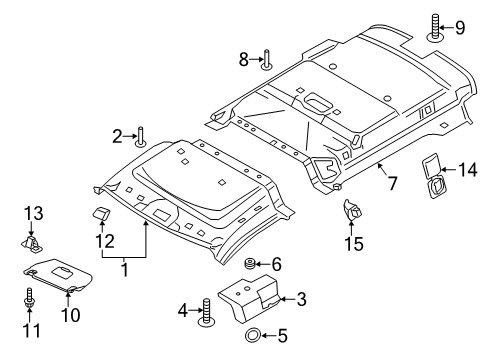 2023 Ford Transit Connect Interior Trim - Roof Diagram 5