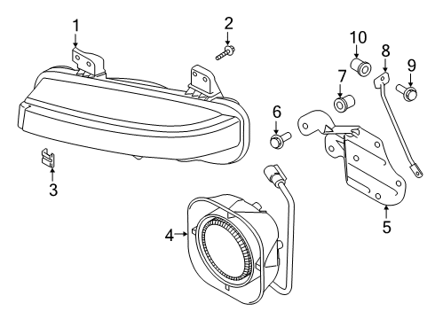 2020 Ford Police Interceptor Utility LAMP ASY Diagram for LB5Z-15A101-J