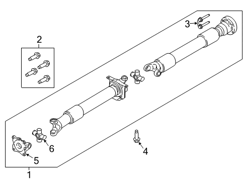 2020 Ford Mustang Drive Shaft - Rear Diagram 5