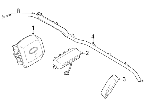 2024 Ford F-350 Super Duty Air Bag Components Diagram 1