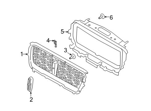 2021 Lincoln Corsair Grille & Components Diagram