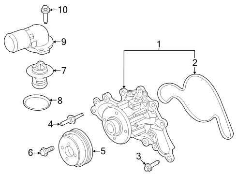 2024 Ford F-250 Super Duty Water Pump Diagram 3