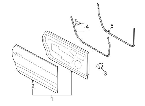 2024 Ford Mustang WEATHERSTRIP ASY - DOOR OPENIN Diagram for PR3Z-6320531-A