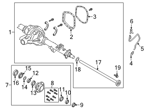 2017 Ford F-250 Super Duty HOUSING - REAR AXLE Diagram for LC3Z-4010-C