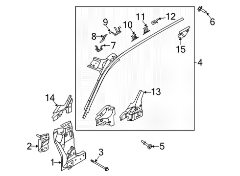 2021 Ford Bronco Sport BRACKET - ASSIST HANDLE Diagram for M1PZ-78312A48-B