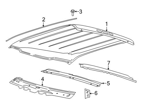 2021 Ford F-250 Super Duty Roof & Components Diagram 4