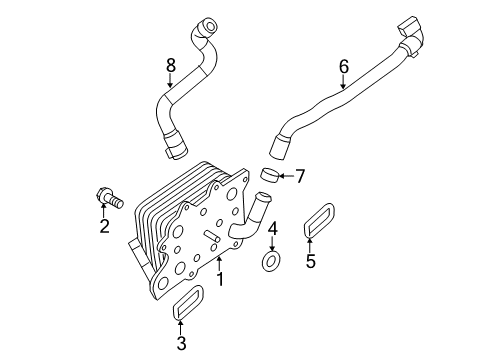 2022 Ford F-350 Super Duty Oil Cooler Diagram 1