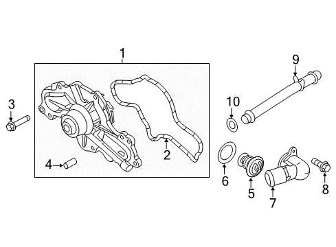 2019 Ford Police Interceptor Utility Water Pump Diagram 1