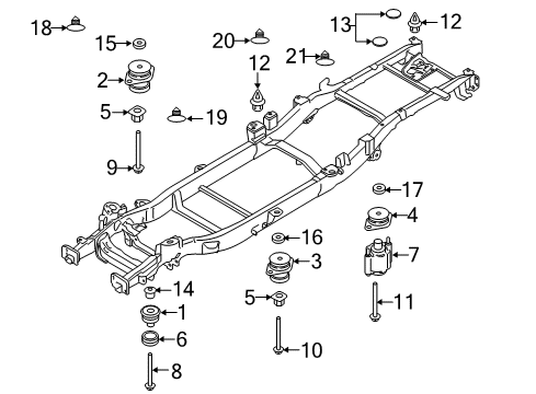 2020 Ford F-150 Body Mounting - Frame Diagram 2