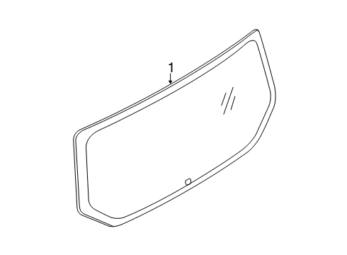 2020 Ford Transit Connect Lift Gate - Glass & Hardware Diagram