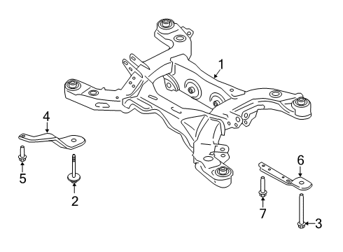 2020 Lincoln Aviator Suspension Mounting - Rear Diagram