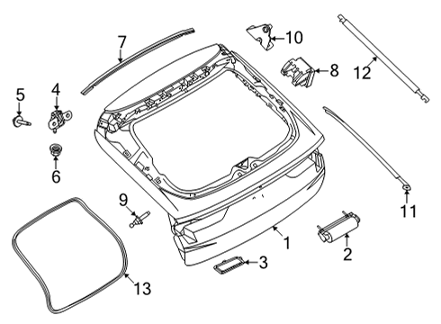 2022 Ford Mustang Mach-E Lift Gate Diagram 1