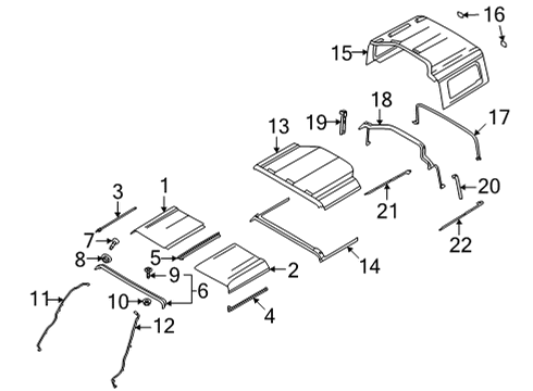 2021 Ford Bronco Hard Top Roof Diagram 5