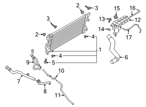 2021 Ford F-150 Radiator & Components Diagram 3