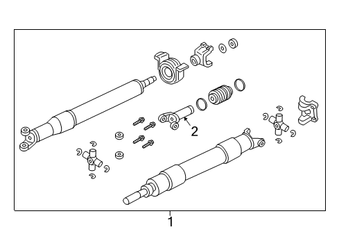 2022 Ford F-250 Super Duty Drive Shaft - Rear Diagram 2