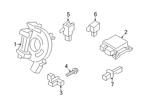 2020 Lincoln MKZ Air Bag Components Diagram 2