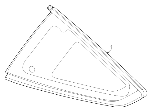 2024 Ford Mustang Glass & Hardware - Quarter Panel Diagram 2