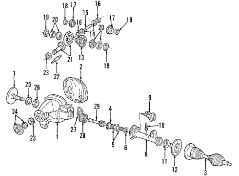 1998 Ford F-250 BEARING ASY - DIFFERENTIAL Diagram for NL3Z-4220-A