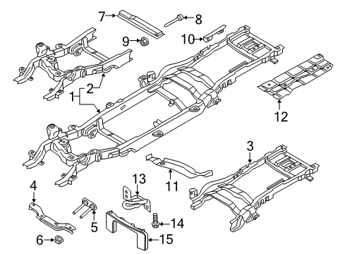 2020 Ford F-250 Super Duty Frame & Components Diagram 4