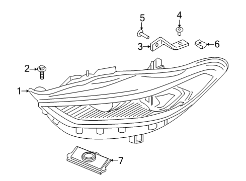 2019 Ford Police Responder Hybrid Headlamps Diagram 2