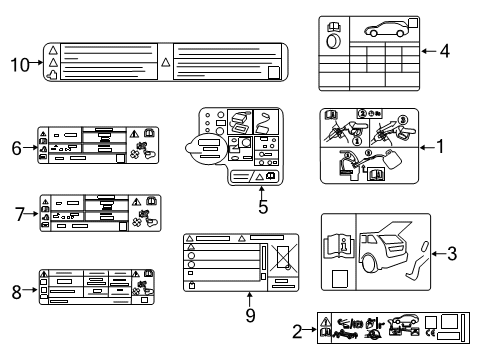 2020 Ford Escape Information Labels Diagram