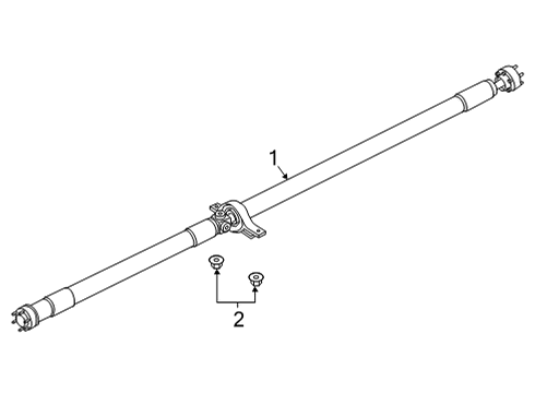 2021 Ford Bronco Sport Drive Shaft - Rear Diagram