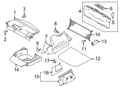 2019 Ford Police Interceptor Sedan Interior Trim - Rear Body Diagram