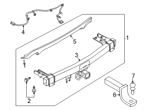 2020 Ford Escape Trailer Hitch Components Diagram