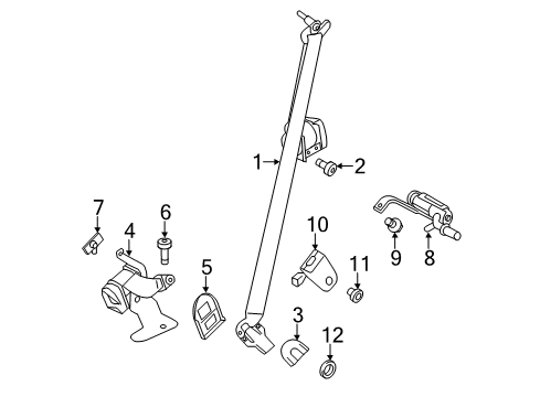 1980 Ford Fairmont SEAT BELT ASY Diagram for DG1Z-5461202-BH