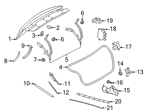 2020 Lincoln Continental Trunk Lid Diagram