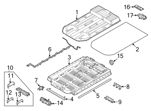 2022 Ford E-Transit SUPPORT - BATTERY TRAY Diagram for NK4Z-10A666-B