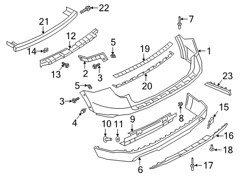 2021 Ford Explorer EXTENSION - BUMPER BAR - SIDE Diagram for LB5Z-17810-AB