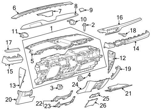 2021 Ford Mustang Mach-E INSULATOR - DASH PANEL Diagram for LJ8Z-58046A25-AA