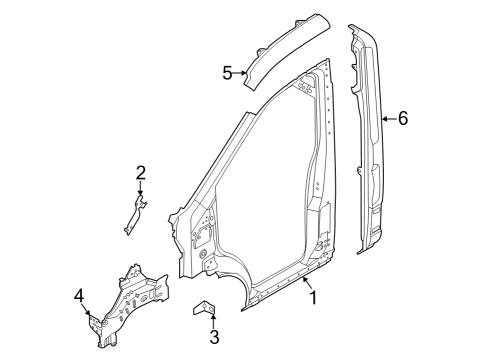 2023 Ford E-Transit Aperture Panel Diagram 1