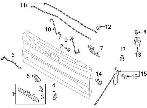 2022 Ford F-150 Lightning Lock & Hardware Diagram 3