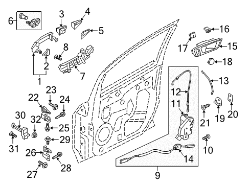 2020 Ford EcoSport Front Door Diagram 3