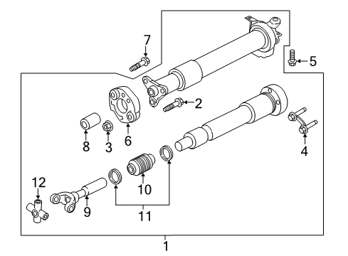 2020 Ford Mustang Drive Shaft - Rear Diagram 3