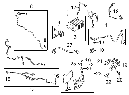 2018 Ford Escape RESERVOIR ASY Diagram for GU5Z-9D653-H