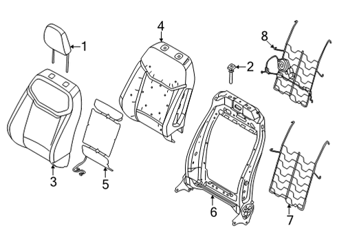 2023 Ford Maverick COVER ASY - SEAT BACK Diagram for NZ6Z-2664417-BC