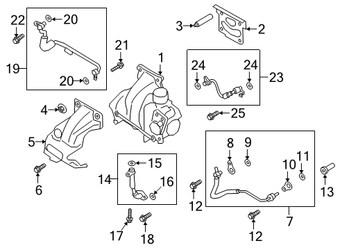 2023 Ford Explorer TURBOCHARGER ASY Diagram for L1MZ-6K682-C